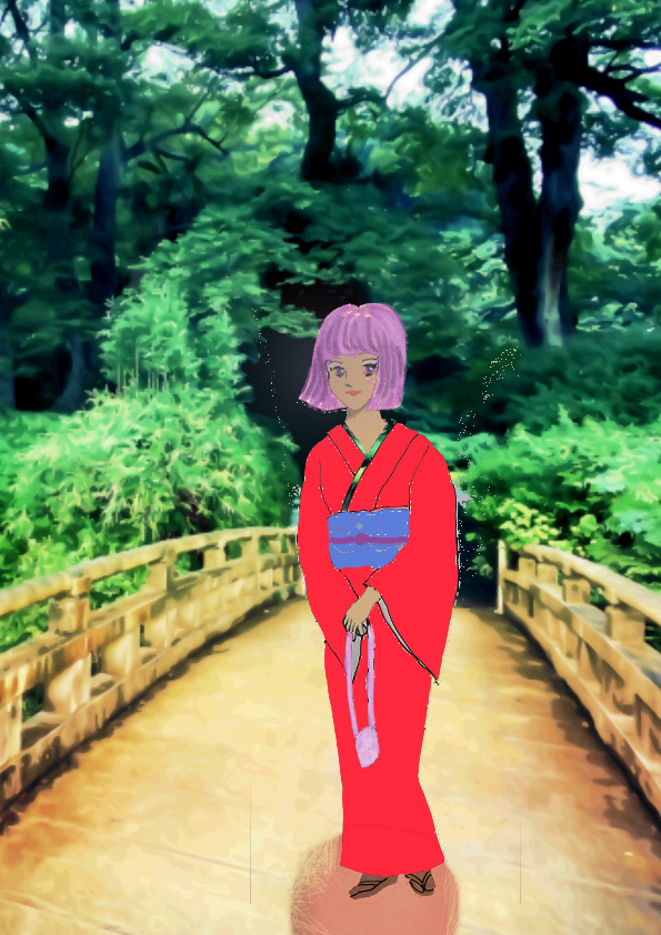 じゃすみん　赤い着物でお出かけ.jpg
